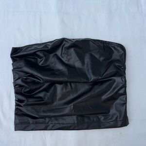 Black Leather Strapless